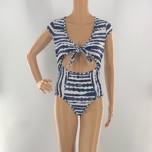 Athleta Wave Break One Piece Tie Dye Swimsuit